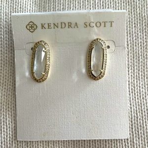 Kendra Scott Aston Gold Mother of Pearl Earrings